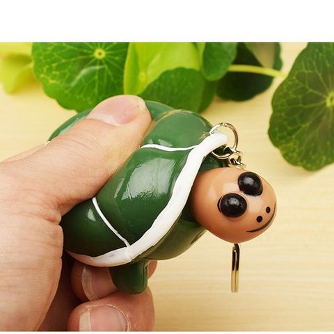 Móc Khóa Bóp Rùa Thụt Đầu Dễ Thương - Móc Khóa Nhựa Dẻo Cute Thú Cưng - Quà Tặng Ngộ Nghĩnh Cho Fans Rùa