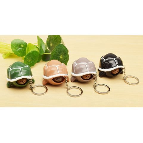 Móc Khóa Bóp Rùa Thụt Đầu Dễ Thương - Móc Khóa Nhựa Dẻo Cute Thú Cưng - Quà Tặng Ngộ Nghĩnh Cho Fans Rùa