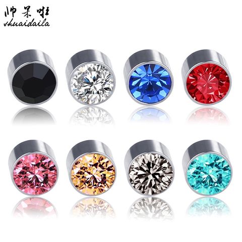 Khuyên Tai Nam Châm Geometric Unisex - Thép Không Gỉ Cao Cấp, Nhiều Màu Sắc Đẹp, Trang Sức Thời Trang Phong Cách Đơn Giản