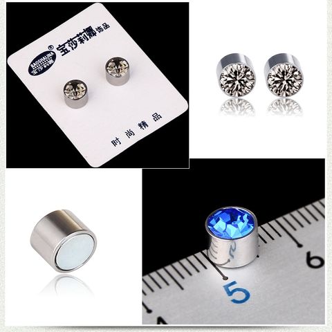 Khuyên Tai Nam Châm Geometric Unisex - Thép Không Gỉ Cao Cấp, Nhiều Màu Sắc Đẹp, Trang Sức Thời Trang Phong Cách Đơn Giản