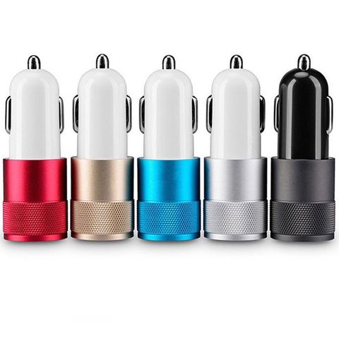 Tẩu Sạc Ô Tô 12-24V 2 Cổng USB Nhanh Chóng - Chất Liệu Hợp Kim Nhôm Bền Bỉ, Tương Thích Tất Cả Thiết Bị Công Nghệ