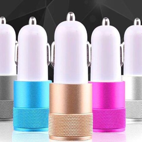 Tẩu Sạc Ô Tô 12-24V 2 Cổng USB Nhanh Chóng - Chất Liệu Hợp Kim Nhôm Bền Bỉ, Tương Thích Tất Cả Thiết Bị Công Nghệ