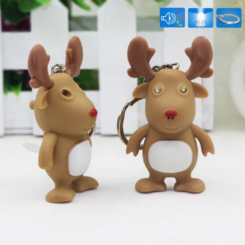 Móc Khóa Tuần Lộc Giáng Sinh Phát Sáng LED Có Âm Thanh - Phụ Kiện Thời Trang Độc Đáo Để Tiệc Tùng và Quà Tặng Fandom