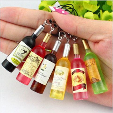 Móc Khóa Trang Trí Hình Chai Nhiều Màu - Phụ Kiện Thời Trang An Toàn, Không Vỡ, Kích Thước 4.6cm - Quà Tặng Sáng Tạo