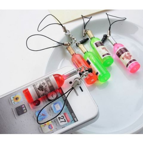 Móc Khóa Trang Trí Hình Chai Nhiều Màu - Phụ Kiện Thời Trang An Toàn, Không Vỡ, Kích Thước 4.6cm - Quà Tặng Sáng Tạo