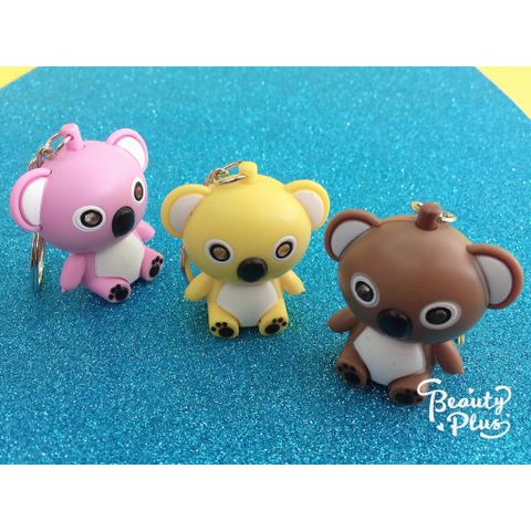 Móc Khóa Gấu Koala Phát Sáng Đèn LED Có Âm Thanh - Phụ Kiện Độc Đáo 3 Trong 1, Đèn Pin và Giải Trí Cho Người Yêu Thú Cưng
