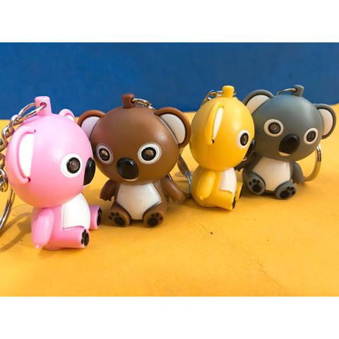 Móc Khóa Gấu Koala Phát Sáng Đèn LED Có Âm Thanh - Phụ Kiện Độc Đáo 3 Trong 1, Đèn Pin và Giải Trí Cho Người Yêu Thú Cưng