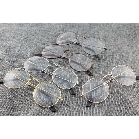 Kính Mát Tròn Nobita Nhái - Gọng Sắt Cứng Cáp, Tròng 0 Độ, Thời Trang Cá Tính Cho Nam Nữ