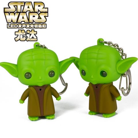 Móc Khóa Star Wars Người Tai Xanh Phát Sáng LED Có Âm Thanh - Phụ Kiện Thời Trang Độc Đáo Cho Fan Sci-Fi