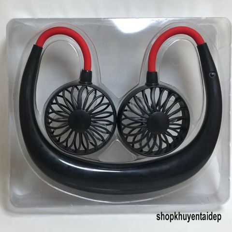 Quạt Đeo Cổ Mini Tích Điện 7 Cánh - Siêu Mát, Tiện Lợi, Thích Hợp Cho Tập Gym, Đi Ngoài Trời - Quà Tặng Hữu Ích