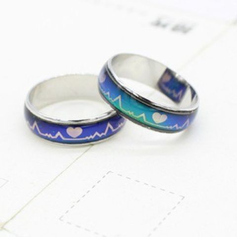 Nhẫn Đổi Màu Theo Cảm Xúc Nhịp Tim - Moodring Thay Đổi Màu Sắc Tâm Trạng - Trang Sức Độc Đáo Hợp Kim Quà Tặng Ý Nghĩa
