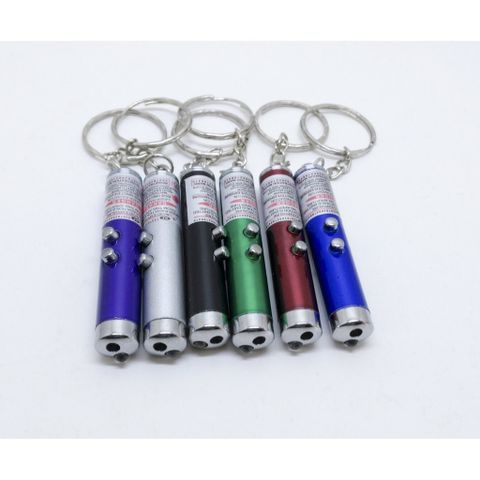 Móc Khóa Đèn Pin Laze Đa Năng - Bộ Phụ Kiện Tiện Ích Có Đèn LED, Laser Dễ Dàng Mang Theo, Phù Hợp Cho Thuyết Trình và Sử Dụng Hằng Ngày