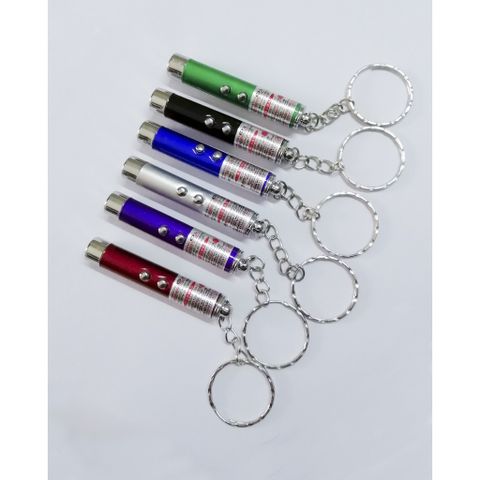 Móc Khóa Đèn Pin Laze Đa Năng - Bộ Phụ Kiện Tiện Ích Có Đèn LED, Laser Dễ Dàng Mang Theo, Phù Hợp Cho Thuyết Trình và Sử Dụng Hằng Ngày