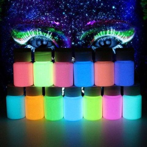 Sơn Dạ Quang 20g - Phát Sáng Mạnh Cho Bodypainting, Trang Trí, Vẽ Mặt, DIY - 9 Màu Sắc Độc Đáo, Sử Dụng Dễ Dàng