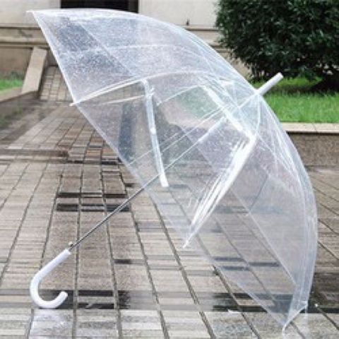 Ô Dù Trong Suốt Thời Trang - Ô Kính Cán Dài Đẹp Mắt, Phụ Kiện Chụp Ảnh Nghệ Thuật, Đi Dạo Mưa Mát Mẻ