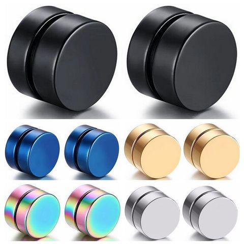 Khuyên Tai Nam Châm Thép Không Gỉ 8mm Dày - Trang Sức Thời Trang Cho Nam - Phong Cách Hipster, Dễ Dàng Đeo