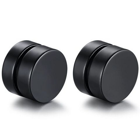 Khuyên Tai Nam Châm Thép Không Gỉ 8mm Dày - Trang Sức Thời Trang Cho Nam - Phong Cách Hipster, Dễ Dàng Đeo