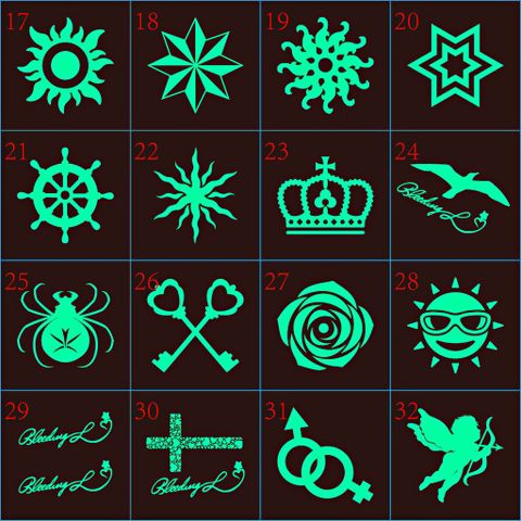 Hình Xăm Dán Phát Sáng Tạm Thời 4x4CM - Hình Xăm Tattoo Độc Đáo, Thời Trang, Quà Tặng Sáng Tạo cho Fans Amante