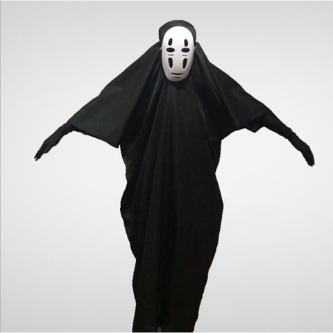 Bộ Đồ Hóa Trang Kaonashi Ma Vô Diện từ Spirited Away - Set Cosplay Cho Trẻ Em và Người Lớn, Đầy Đủ Kích Cỡ 115 đến XL