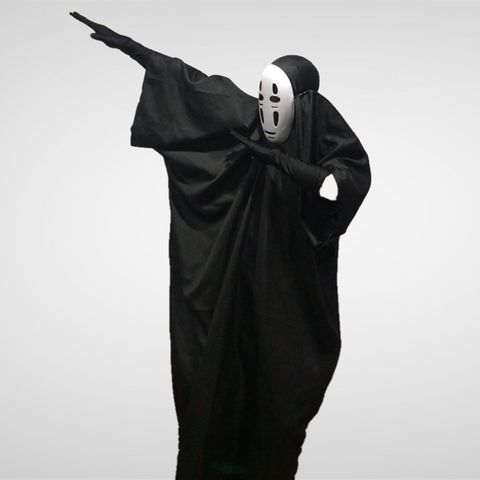 Bộ Đồ Hóa Trang Kaonashi Ma Vô Diện từ Spirited Away - Set Cosplay Cho Trẻ Em và Người Lớn, Đầy Đủ Kích Cỡ 115 đến XL