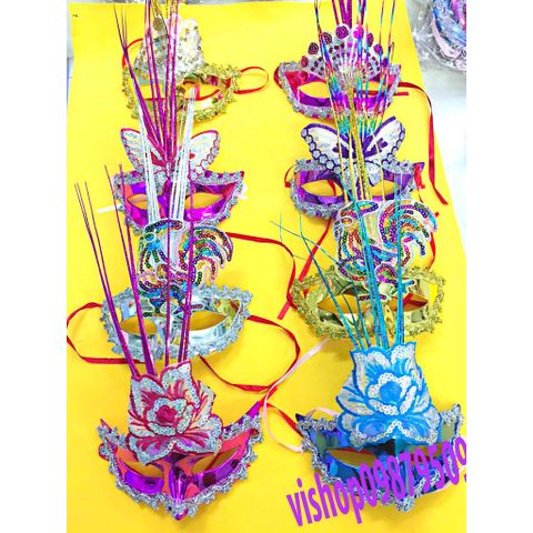 Mặt Nạ Bướm Nửa Mặt Halloween - Phụ Kiện Cosplay Thiết Kế Dễ Thương Cho Tiệc Hóa Trang
