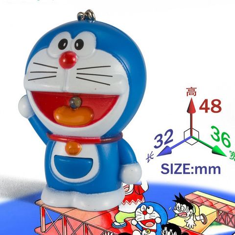 Móc Khóa Doremon Phát Sáng LED Có Âm Thanh - Móc Khóa Đèn Pin 3 Trong 1 Độc Đáo Và Dễ Thương
