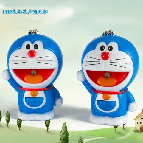 Móc Khóa Doremon Phát Sáng LED Có Âm Thanh - Móc Khóa Đèn Pin 3 Trong 1 Độc Đáo Và Dễ Thương