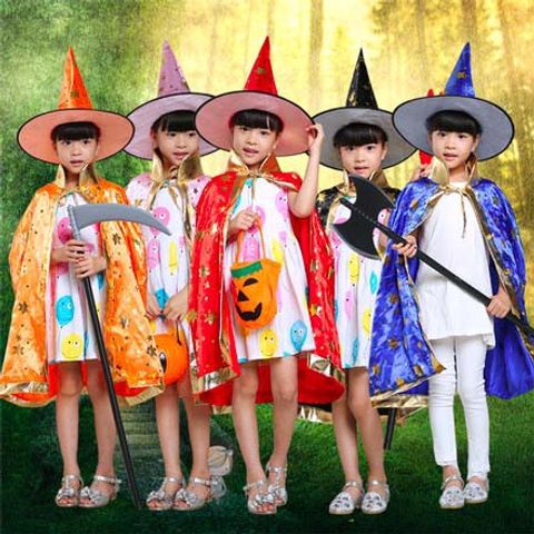 Mũ Phù Thủy Hóa Trang Halloween - Mẫu Gấp Gọn Đáng Yêu Cho Bé - Phụ Kiện Giáng Sinh Thú Vị