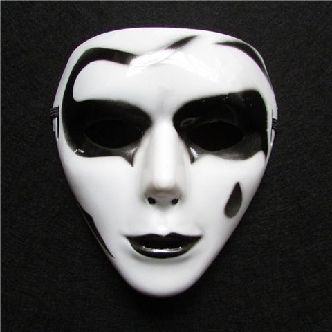 Mặt Nạ Jabbawockeez Họa Tiết Trắng Đen - Mặt Nạ Vẽ Giọt Nước Độc Đáo Cho Halloween và Hóa Trang