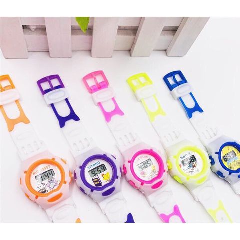 Đồng Hồ Điện Tử Trẻ Em TIME CLUE Sport Hoạt Hình Ngộ Nghĩnh - Chất Liệu Nhựa, Mặt 32mm, Bảo Hành 6 Tháng