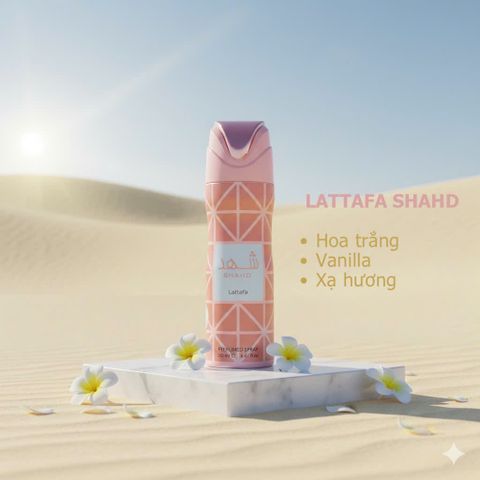 Xịt Thơm Body Lattafa 200ml - Shahd, Oud For Glory, Sublime - Hương Trung Đông Sang Trọng, Khử Mùi Suốt Ngày