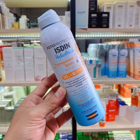 Xịt Chống Nắng Trong Suốt Cho Bé Isdin Pediatrics Wet Skin SPF50+ 250ml - Phù hợp cho trẻ từ 3 tuổi, không vệt trắng, chống nước hiệu quả