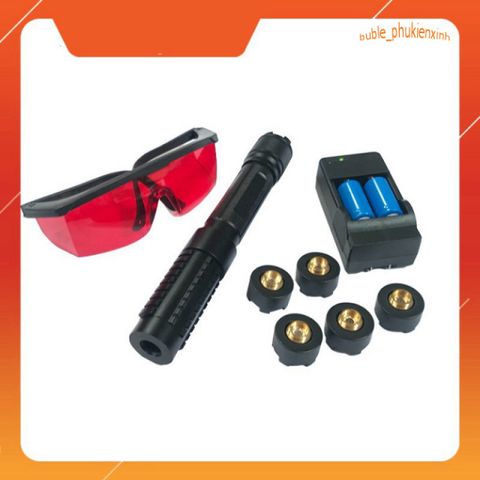 Đèn Laser Cao Cấp Siêu Sáng Màu Xanh Dương + Vali Tiện Dụng - Đèn Chiếu Tia Sáng xa, Phù Hợp Dùng Cho Xe Đạp Thể Thao và Quán Bar