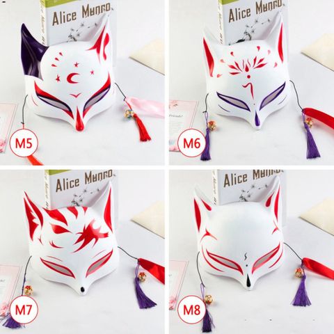 Mặt Nạ Cosplay Cáo Kitsune - 8 Mẫu Khác Nhau, Chất Liệu Nhựa Dẻo, Thích Hợp Cho Anime và Các Sự Kiện Hóa Trang