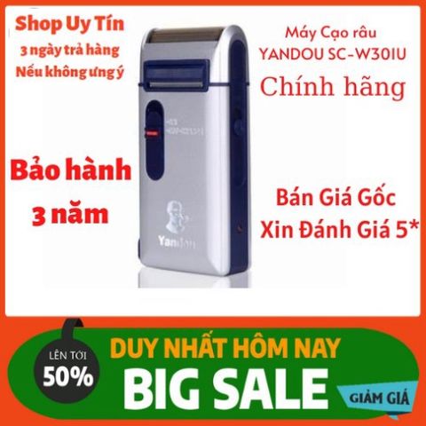 Máy Cạo Râu Yandou SC W301U - Nhỏ Gọn, Siêu Bền, Chính Hãng, Bảo Hành 36 Tháng - Phụ Kiện Chăm Sóc Nam Giovani