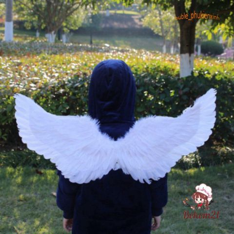 Bộ Cánh Thiên Thần Trắng Cho Bé - Trang Phục Chụp Ảnh Đáng Yêu, Cosplay Thiên Thần, Chất Liệu Lông Mịn, Bền Đẹp