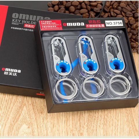 Móc Khóa Inox Cao Cấp OMUDA - Phụ Kiện Thời Trang Nam Sang Trọng, Chống Gỉ Sét, Hộp Quà Tặng Sang Trọng