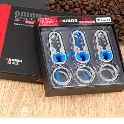 Móc Khóa Inox Cao Cấp OMUDA - Phụ Kiện Thời Trang Nam Sang Trọng, Chống Gỉ Sét, Hộp Quà Tặng Sang Trọng