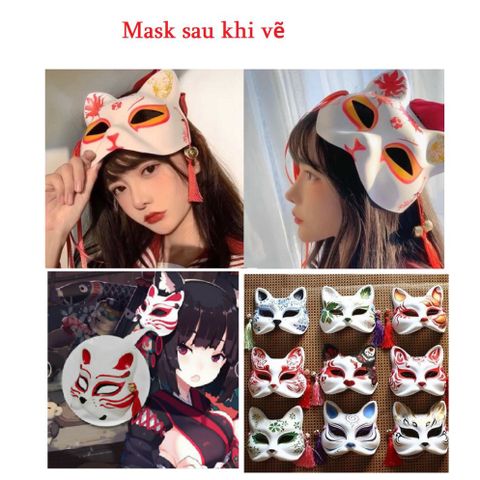 Mặt Nạ Cáo Trơn DIY - Phụ Kiện Trang Trí Hóa Trang Cosplay Halloween - Sáng Tạo Chiếc Mặt Nạ Của Bạn