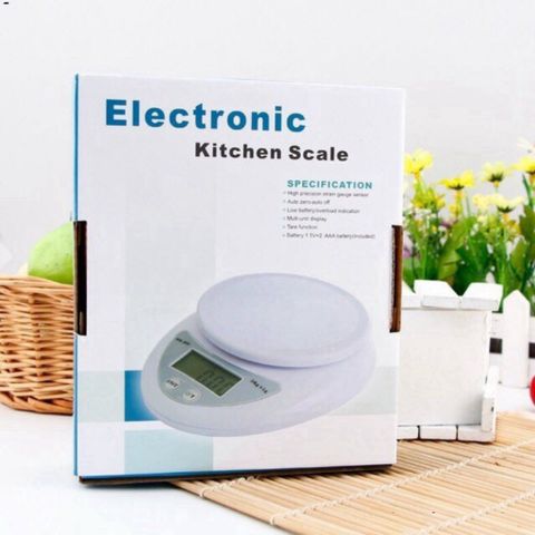 Cân Điện Tử Mini Có Tô 5kg - Cân Nhà Bếp Tiện Lợi, Độ Chính Xác Cao, Thiết Kế Đẹp, Phù Hợp Làm Bánh, Rau, Củ Quả