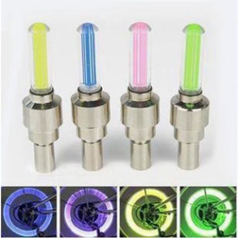 Bộ 2 Đèn LED Gắn Van Xe Máy, Ô Tô, Xe Đạp - Đèn Phát Sáng Nhiều Màu Sắc, An Toàn Khi Lái Xe và Thời Trang độc đáo