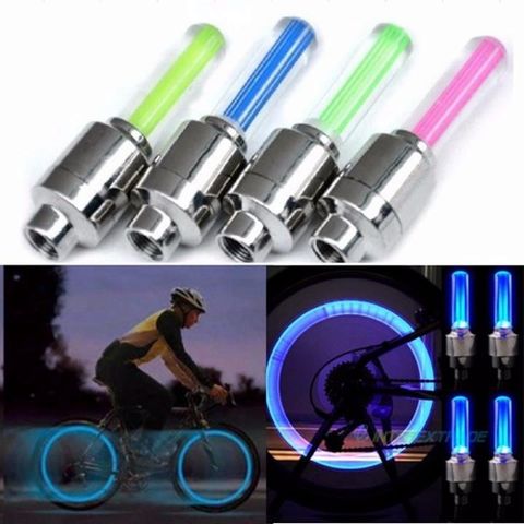 Bộ 2 Đèn LED Gắn Van Xe Máy, Ô Tô, Xe Đạp - Đèn Phát Sáng Nhiều Màu Sắc, An Toàn Khi Lái Xe và Thời Trang độc đáo