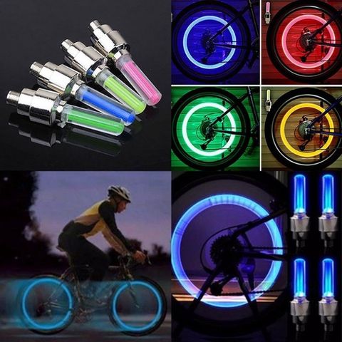 Bộ 2 Đèn LED Gắn Van Xe Máy, Ô Tô, Xe Đạp - Đèn Phát Sáng Nhiều Màu Sắc, An Toàn Khi Lái Xe và Thời Trang độc đáo