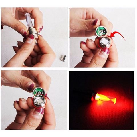 Bộ 2 Đèn LED Gắn Van Xe Máy, Ô Tô, Xe Đạp - Đèn Phát Sáng Nhiều Màu Sắc, An Toàn Khi Lái Xe và Thời Trang độc đáo
