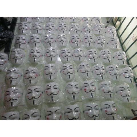 Mặt Nạ Hacker Anonymous Trắng Cơ Bản - Mặt Nạ Cosplay Độc Đáo Cho Fan Hâm Mộ Văn Hóa Thời Trang Halloween