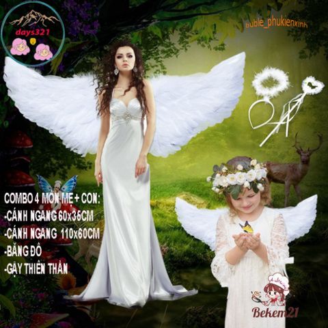 Cánh Thiên Thần Hóa Trang Halloween Cổ Tích - Lông Vũ Trắng Đẹp Dành Cho Người Lớn, Hoàn Hảo Cho Tiệc Tùng và Cosplay