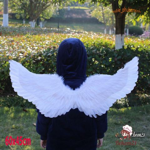 Cánh Thiên Thần Hóa Trang Halloween Cổ Tích - Lông Vũ Trắng Đẹp Dành Cho Người Lớn, Hoàn Hảo Cho Tiệc Tùng và Cosplay