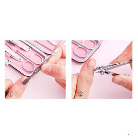 Bộ Kềm Bấm Móng Tay 7 Món Dụng Cụ Làm Móng Chuyên Dụng Kèm Hộp Da Mềm Dễ Thương - Quà Tặng Hữu Ích Cho Phái Đẹp