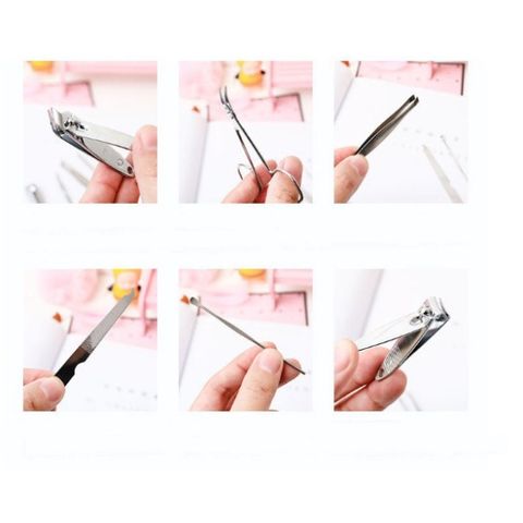 Bộ Kềm Bấm Móng Tay 7 Món Dụng Cụ Làm Móng Chuyên Dụng Kèm Hộp Da Mềm Dễ Thương - Quà Tặng Hữu Ích Cho Phái Đẹp