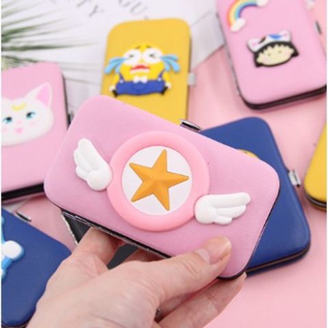 Bộ Kềm Bấm Móng Tay 7 Món Dụng Cụ Làm Móng Chuyên Dụng Kèm Hộp Da Mềm Dễ Thương - Quà Tặng Hữu Ích Cho Phái Đẹp